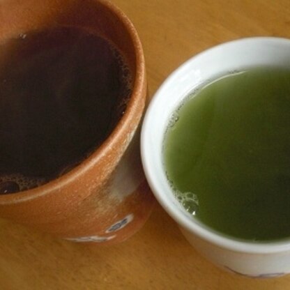 おはようございま～す。濃いめに入れたお茶で作りました。ごちそうさま！
(*^_^*)